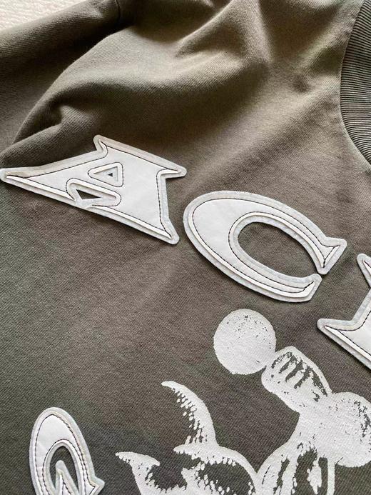 F031611鹿晗同款美式街头贴皮刺绣经水洗假两件长袖T恤 商品图4