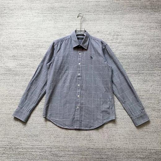 F031653男士长袖衬衫上衣春秋季新款舒适休闲格子衬衣外套 商品图8