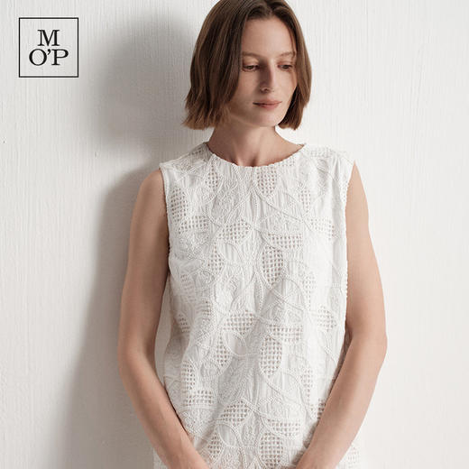 Marc O'Polo/MOP夏季新款好看时尚高级气质蕾丝无袖圆领连衣裙女 商品图4