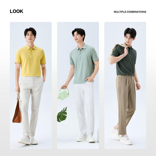 【提花POLO衫】柒牌短袖POLO衫2026夏季新款男士休闲上衣时尚 130T70300 商品图2