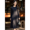 圆舞曲连衣裙 口碑云梯棉气质 16片立体剪裁 米思阳2026春季新款收腰针织大摆裙显瘦不勒身小黑裙2059 商品缩略图0
