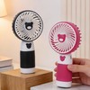 【清风自来❗清凉出行】新款手持风扇三档桌面支架USB充电小风扇 学生宿舍便携广告电风扇。rh 商品缩略图1