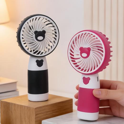 【清风自来❗清凉出行】新款手持风扇三档桌面支架USB充电小风扇 学生宿舍便携广告电风扇。rh 商品图1