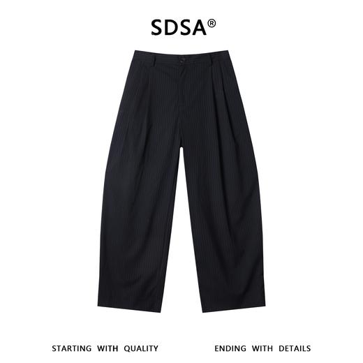 SDSA男装2026新款高贵轻奢韩版百搭竖条纹阔腿休闲裤通勤休闲 商品图0