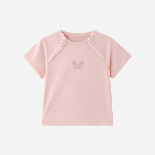 【商场同款】英氏女童短袖T恤夏季新款女宝宝圆领套头打底衫上衣 商品图4