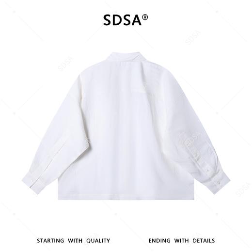 SDSA男装2026新款高贵轻奢韩版简约纯色肌理感长袖衬衫百搭衬衣 商品图4