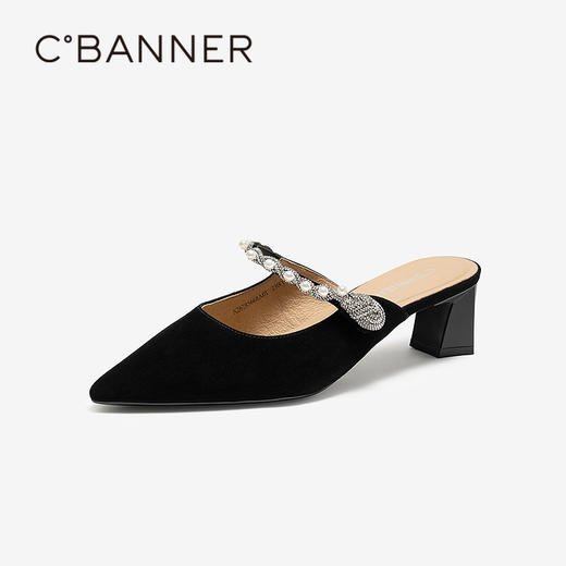 【上新】【静音系列】千百度珍珠绊带包头拖女2026夏季新外穿拖鞋A26285668 商品图1