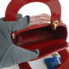 【95新】Dior迪奥LADY DIOR手袋迷你红色漆皮三格戴妃链条包手提单肩包女士130326HS10 商品缩略图8