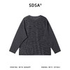 26726SDSA男装2026新款高贵轻奢时尚简约条纹圆领长袖T恤百搭宽松上衣 商品缩略图4