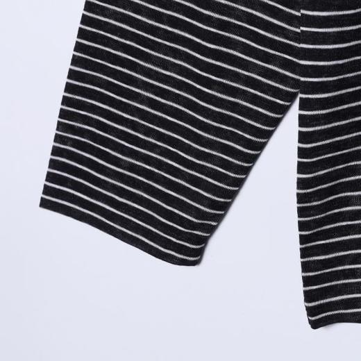 26726SDSA男装2026新款高贵轻奢时尚简约条纹圆领长袖T恤百搭宽松上衣 商品图5