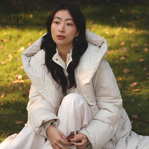 [吉赛尔同款]Marc O'Polo冬季新款时尚保暖连帽廓形长款羽绒服女 商品图3