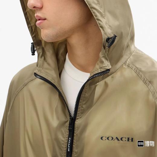 F031652男士卡其纯色连帽轻便户外夹克春秋薄外套风衣防晒服 商品图12