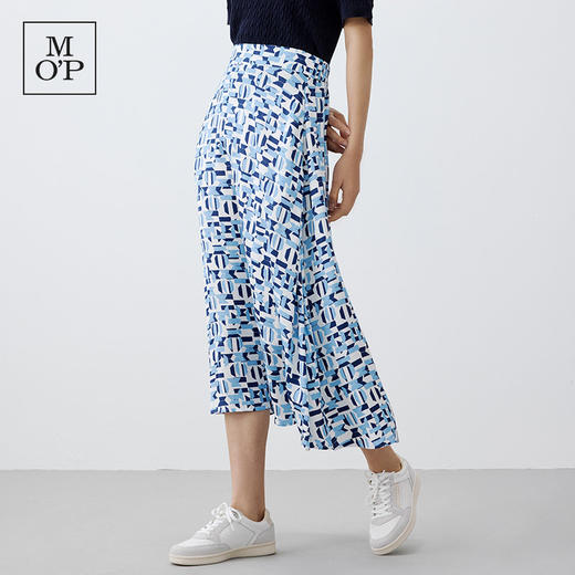【汤曼妮粉丝专享】MOP 夏季新款时尚薄款透气几何印花长款半身裙 商品图2