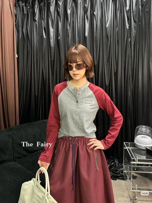 F031683早春学院风氛围感拉满撞色圆领开衫长袖上衣 商品图11