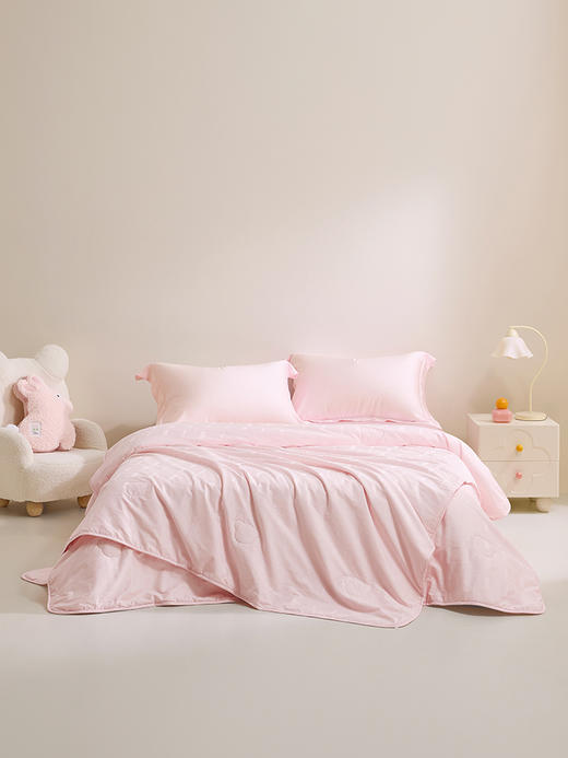 罗莱儿童 童臻 XS A类柔感全棉提花抗菌蚕丝被-二合一 商品图0