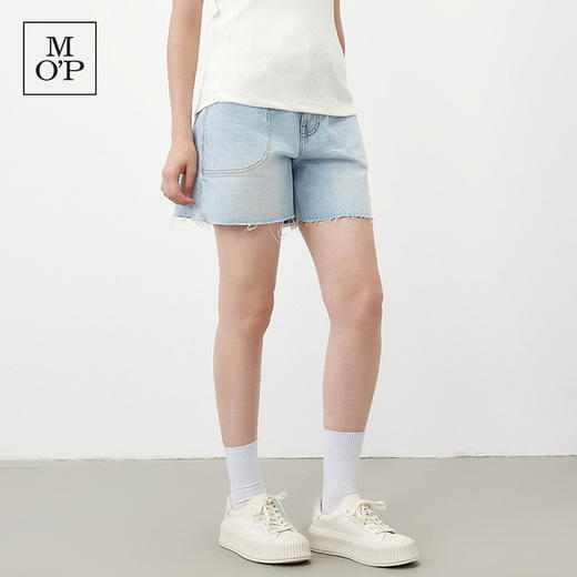 Marc O'Polo/MOP夏季新款好看浅色时尚百搭短款时髦牛仔短裤女士 商品图1