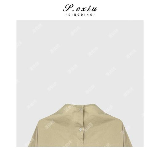 03-3潘依绣丁丁宠粉高级感半高领开衩设计衬衫 Q45034 商品图2