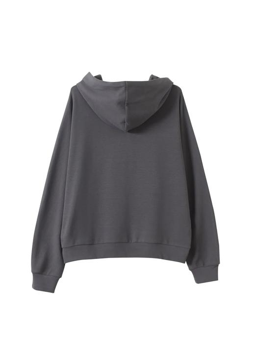 F031643手摇链珠肌理感帽衫立体剪裁连帽抽绳宽松遮肉卫衣 商品图3