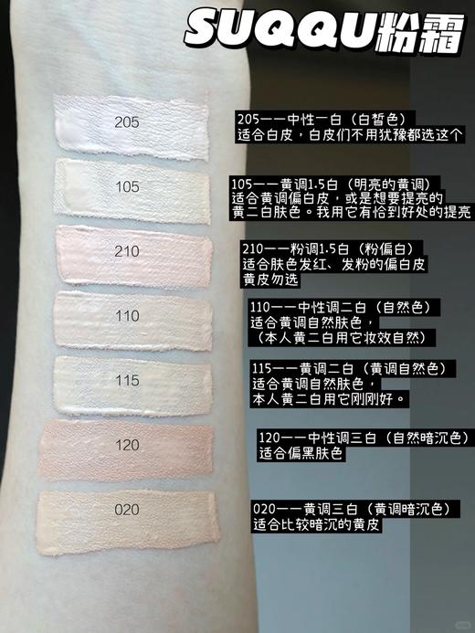 新款金盖 suqqu苏酷粉霜粉底霜 粉底液  细腻持久服帖 110/105/205色号 商品图7