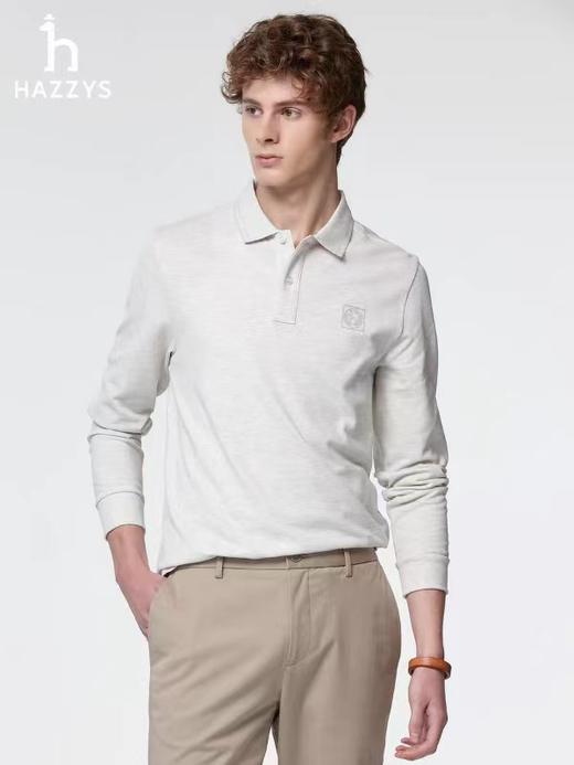 F031610春季新款休闲商务百搭通勤纯棉翻领长袖POLO上衣 商品图13