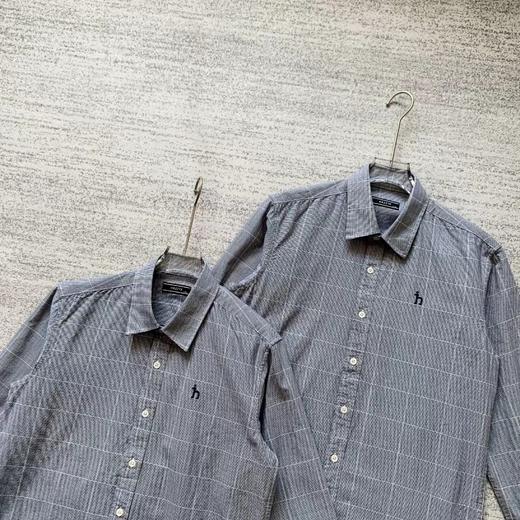 F031653男士长袖衬衫上衣春秋季新款舒适休闲格子衬衣外套 商品图1