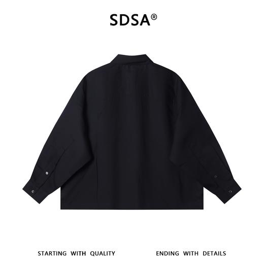 SDSA男装2026新款高贵轻奢韩版简约纯色肌理感长袖衬衫百搭衬衣 商品图4