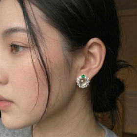 【水沫耳环上新】冰雪美人天然水沫玉玉髓系列~现货库存5对 直径1.5cm