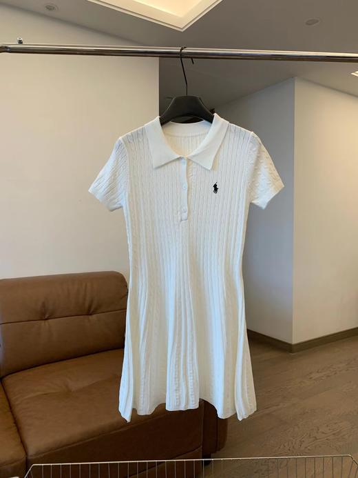 F031687优雅气质大方质感POLO领刺绣搭片针织短袖麻花连衣裙 商品图14