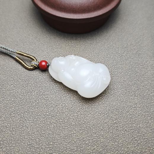新疆和田玉且末料羊脂玉立体小佛公 312-10 商品图5