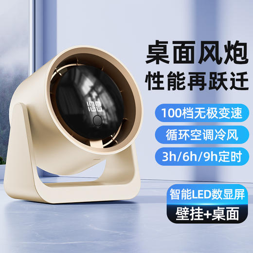【风感炸裂❗️桌面循环扇】开启高速纳凉新体验，大广角循环室内空气，桌面+壁挂适配多种场合，学生宿舍桌面办公壁挂小型便携充电风扇长续航L 商品图3