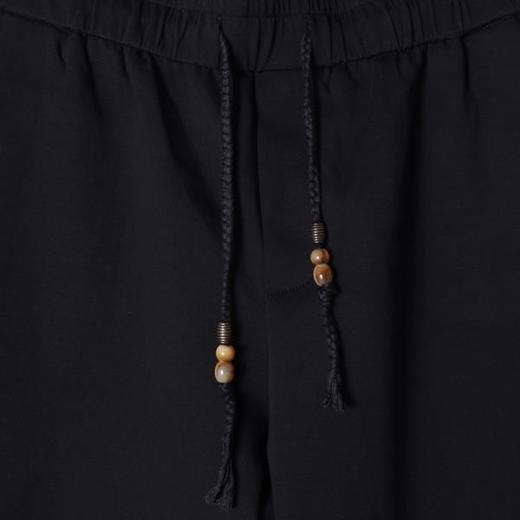 SDSA男装2026新款高贵轻奢韩版纯色珠抽绳阔腿休闲裤通勤百搭裤子 商品图1