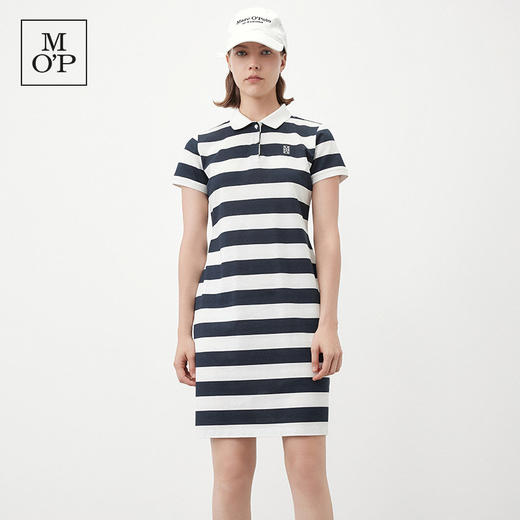 Marc O'Polo/MOP夏季新款好看品牌经典设计条纹收腰POLO连衣裙女 商品图0