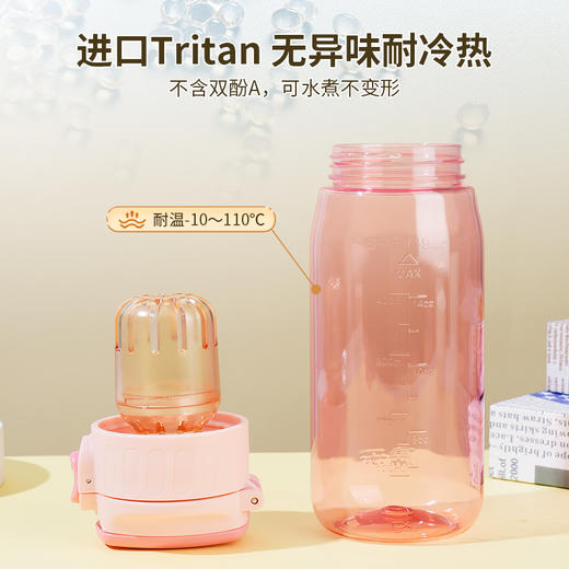 儒乐悦心畅饮杯直饮吸嘴tritan防摔大容量送背带便携水杯 商品图7