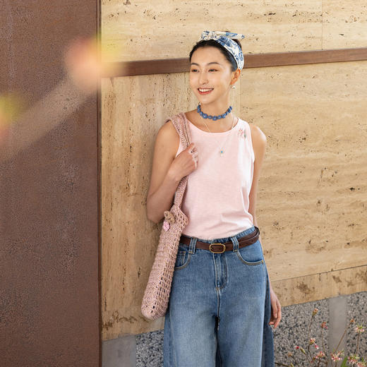 牧衣游原创 手工刺绣纯棉背心女 限量福利款 双林不支持会员折 商品图0