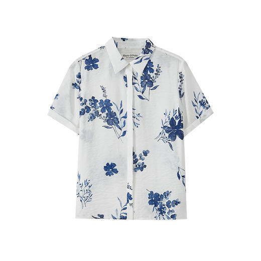 Marc O'Polo/MOP 夏季新款好看翻领新中式印花度假透气短袖衬衫女 商品图4