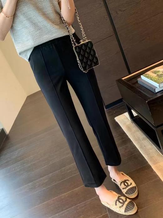 F031691大长腿高腰鱼尾小黑裤微喇裤直筒裤女春夏新款 商品图6