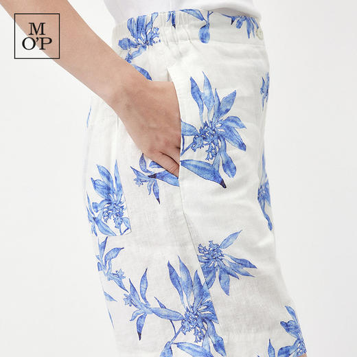 Marc O'Polo/MOP25夏季新款植物印花亚麻舒适透气爽滑休闲短裤女 商品图3