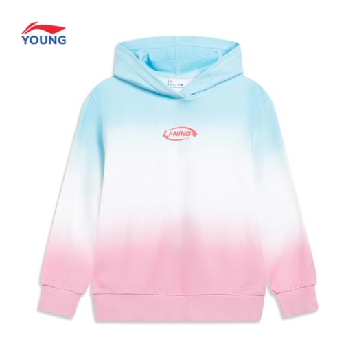李宁女大童宽松套头连帽卫衣YWDW090 商品图1