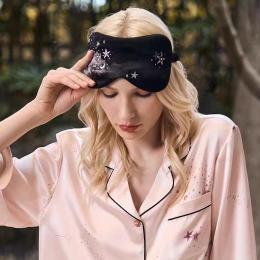 SOLO SETA22姆米男女真丝印花眼罩桑蚕丝可调节遮光睡眠节日礼盒 商品图1