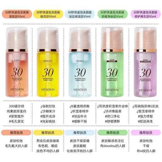 韩国MENOKIN30秒泡沫面膜提亮肤色提拉舒缓修护保湿泡泡面膜涂抹妆前 商品图5