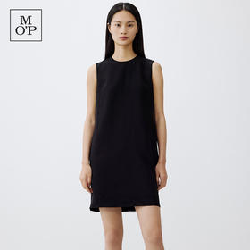 Marc O'Polo/MOP 2025夏季新款V领无袖黑色简约短款连衣裙子女士
