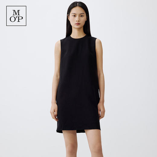 Marc O'Polo/MOP 2025夏季新款V领无袖黑色简约短款连衣裙子女士 商品图0
