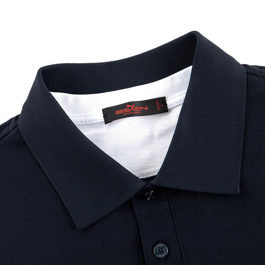 【冰糖玉/不变形领】柒牌短袖POLO衫男26春夏新款百搭舒适翻领短T 130T71020 商品图2