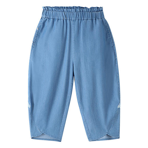 【实体店同款】女童全腰牛仔七分裤夏季新款安奈儿童装XG626202 商品图5