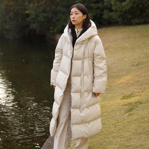 [吉赛尔同款]Marc O'Polo冬季新款时尚保暖连帽廓形长款羽绒服女 商品图1