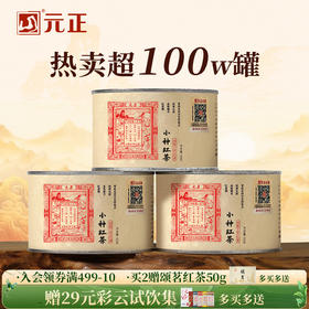 元正 茶票小种 红茶特级武夷红茶叶散装罐装150g