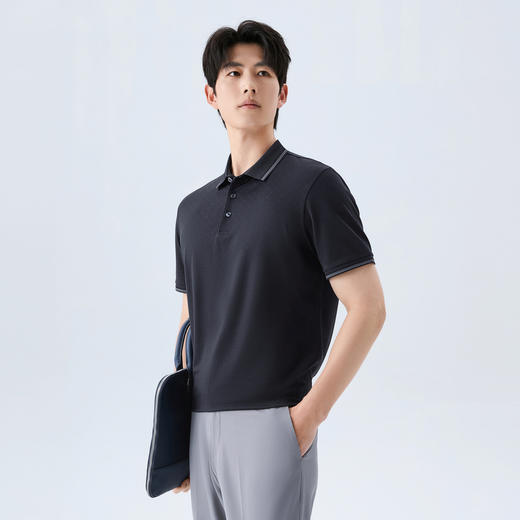【提花POLO衫】柒牌短袖POLO衫2026夏季新款潮流时尚男士上衣 130T70200 商品图1