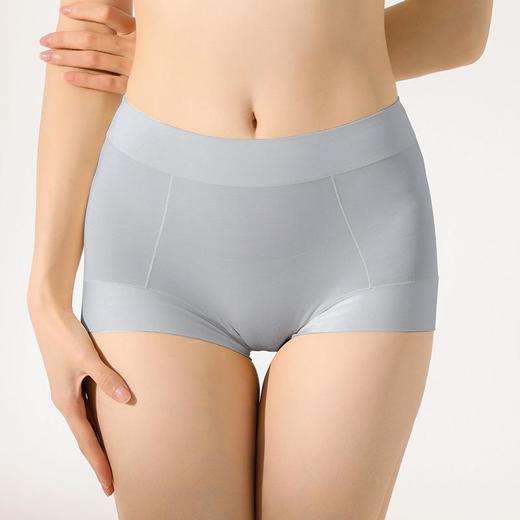 【敏感衣服不可退换】超舒适无尺码全包臀真丝桑蚕丝混纺底裆内裤，提臀收腹女士高腰内裤3条装 日单跟单品质价格给力!双层弹力宽腰边，贴身不勒腰腿部无痕裤脚，舒适包边面料亲肤柔软，弹力延展不紧勒 商品图5