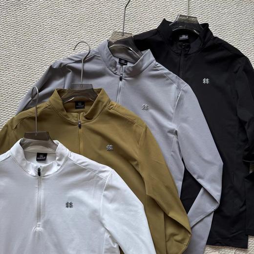 F031651吸湿速干T恤男女S-FUNCTIONAL亲肤柔软半拉链长袖T恤 商品图1