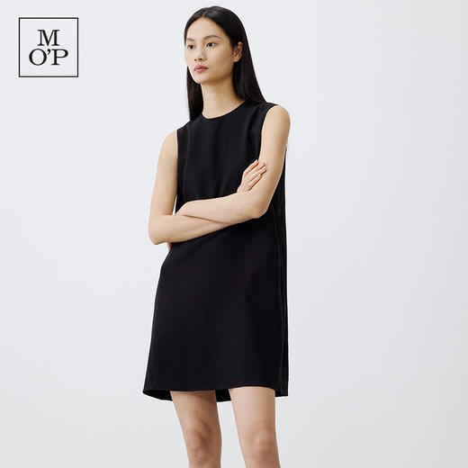 Marc O'Polo/MOP 2025夏季新款V领无袖黑色简约短款连衣裙子女士 商品图2